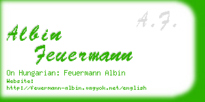 albin feuermann business card